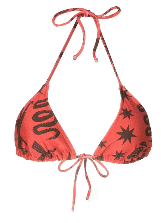 Hanna Halterneck Printed Bikini Top