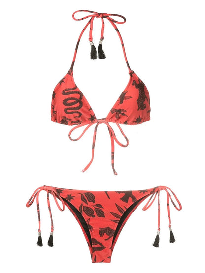 Maya Tassel-Trim Bikini Set