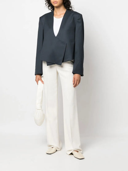 Asymmetric Wool-Blend Jacket