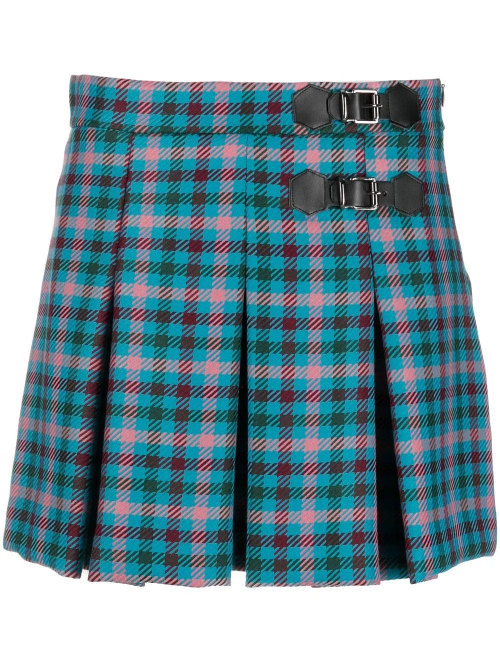 Checked Pleated Mini Skirt
