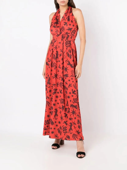 Vênus Estampado Halterneck Dress