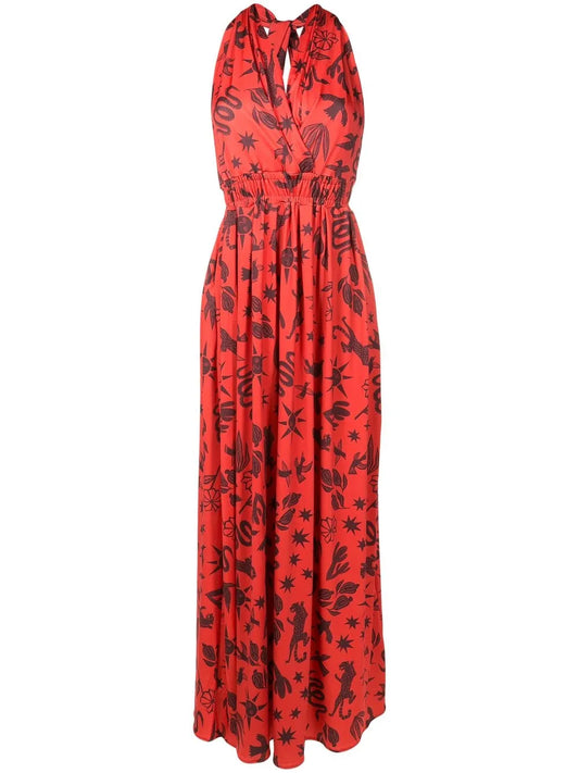 Vênus Estampado Halterneck Dress