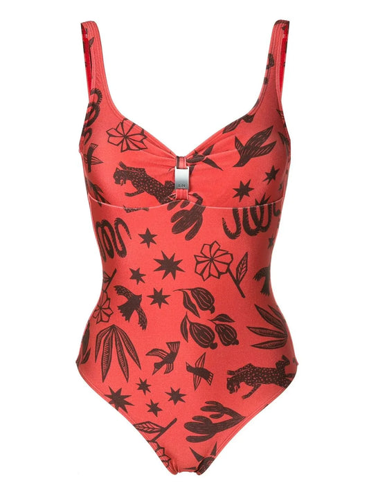 Roberta Logo-Plaque Swimsuit