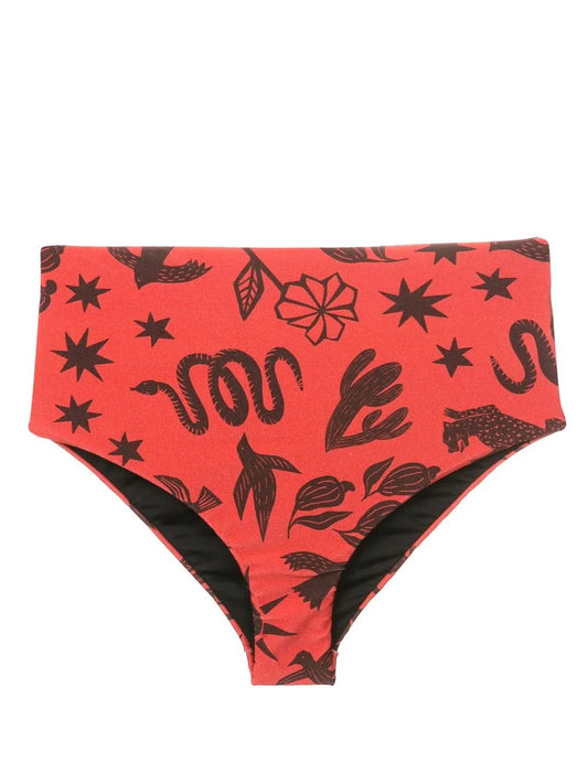 Violeta Graphic-Print Bikini Bottoms