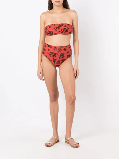 Violeta Graphic-Print Bikini Bottoms
