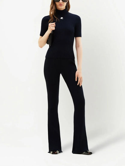Reediton Ribbed Flared Trousers