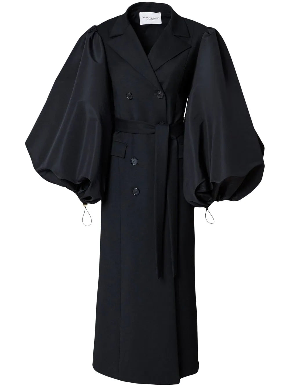 Double-Breasted Oversize-Sleeved Coat