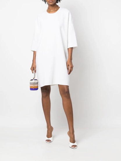 Anne Three-Quarter Sleeve Wool Dress