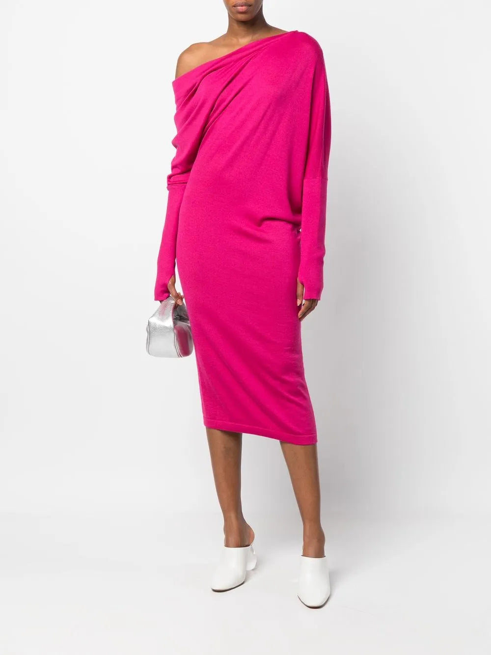 Off-Shoulder Jumper Dress