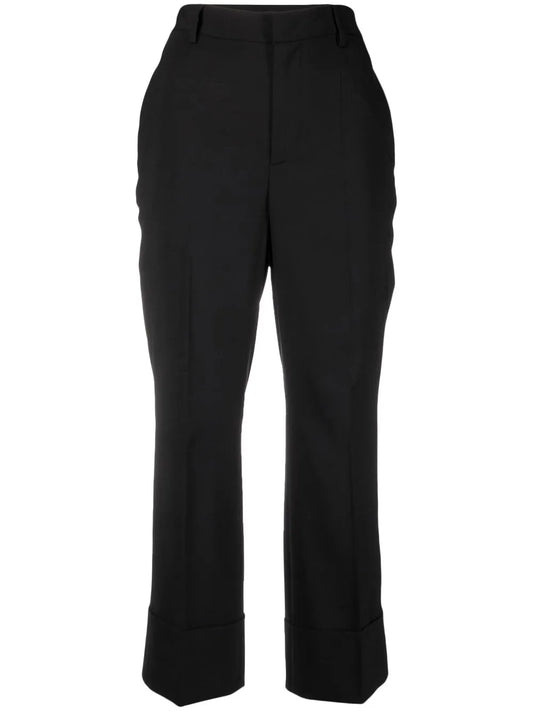 Cropped Flare Trousers