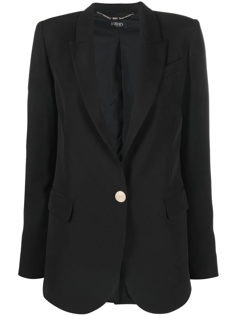 Peak-Lapels Single-Breasted Blazer