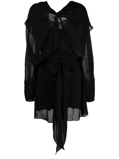 Draped Silk Minidress