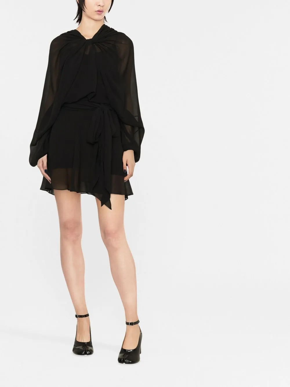 Draped Silk Minidress