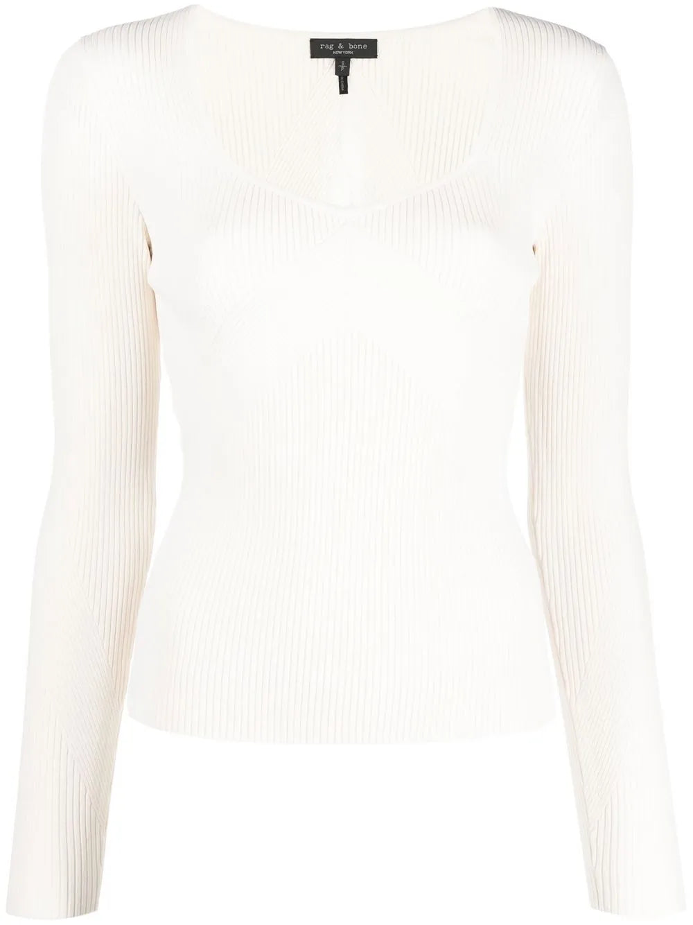 U-Neck Long-Sleeved Top