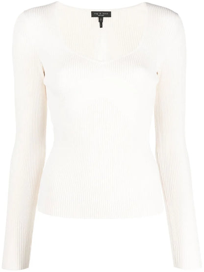 U-Neck Long-Sleeved Top