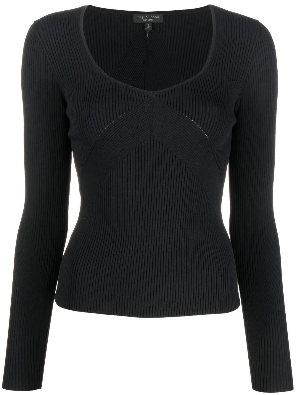 U-Neck Long-Sleeved Top