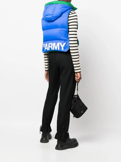 Logo-Print Reversible Padded Gilet