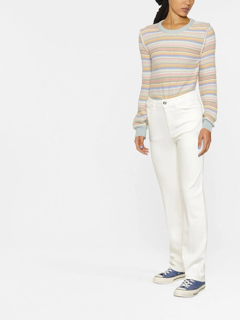 High-Waisted Straight-Leg Jeans
