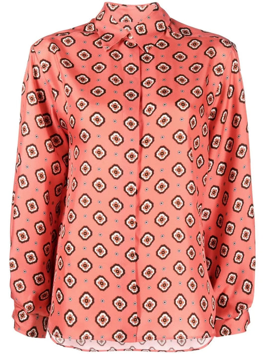 Patterned Silk Shirt
