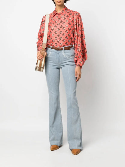 Patterned Silk Shirt