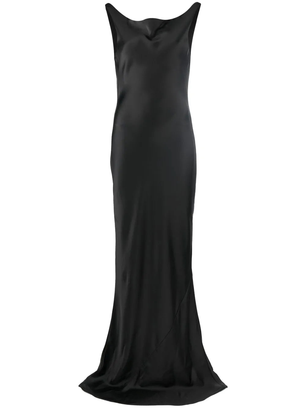 Cowl-Neck Satin Gown