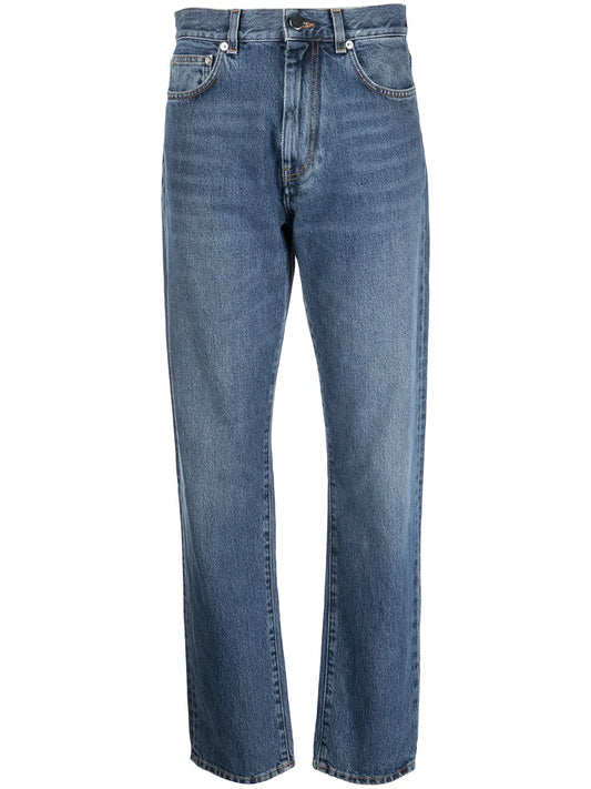 High-Rise Straight-Leg Jeans