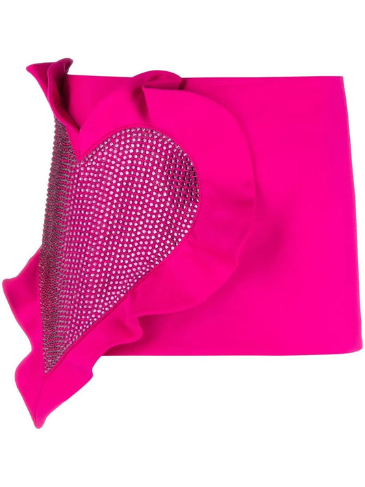 Heart Ruffle Mini Skirt