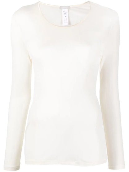 Long-Sleeve Silk Top
