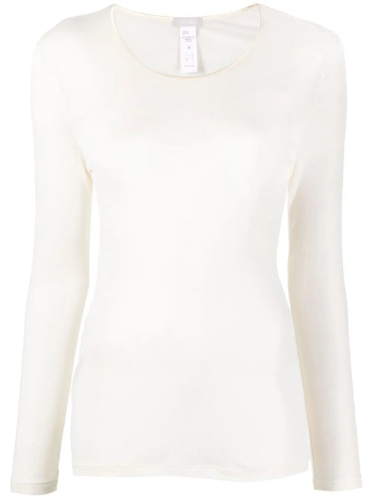 Long-Sleeve Silk Top