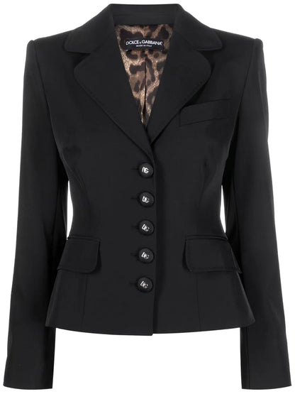 Logo-Plaque Button-Fastening Blazer