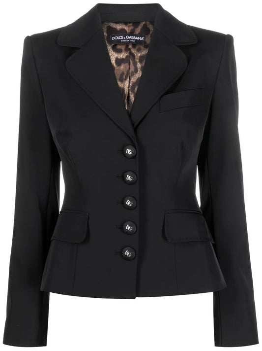 Logo-Plaque Button-Fastening Blazer