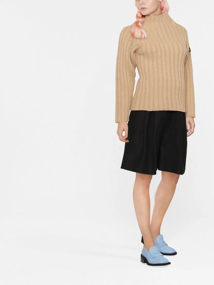 High-Neck Ribbed Jumper