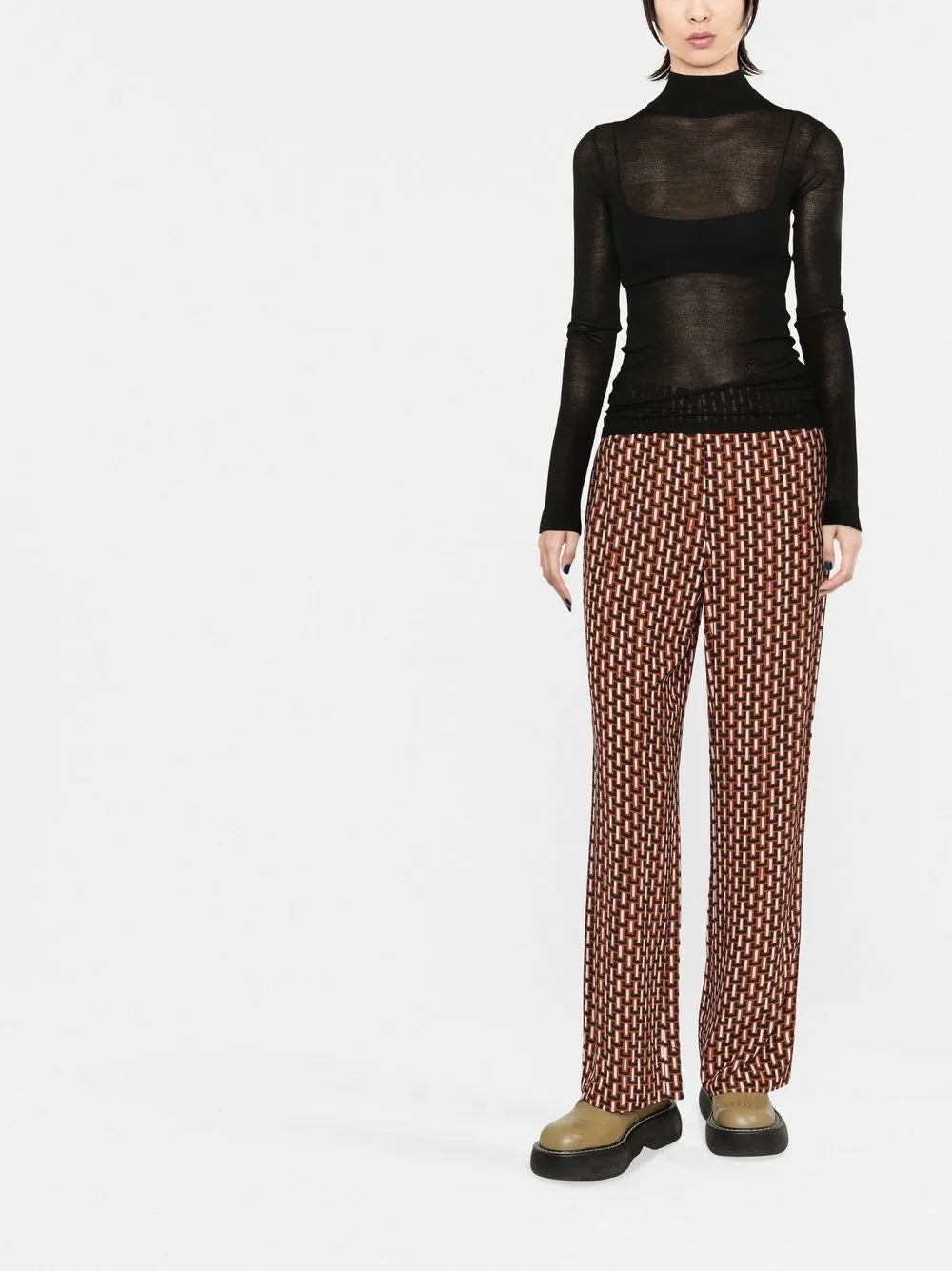 Semi-Sheer Merino Knit Top