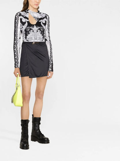 Barocco-Print Crop Top