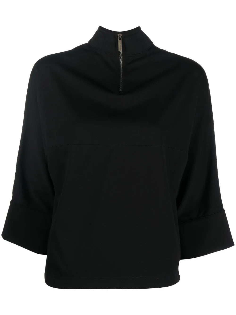 Logo-Patch High-Neck Jersey Top