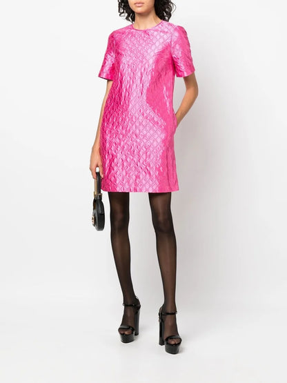 Gg-Embroidered Monogram Shift Dress