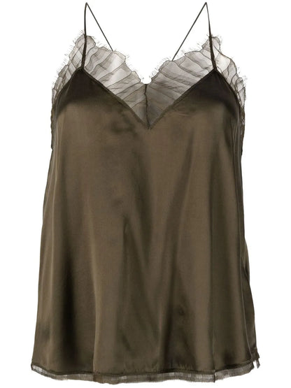 V-Neck Silk Vest Top