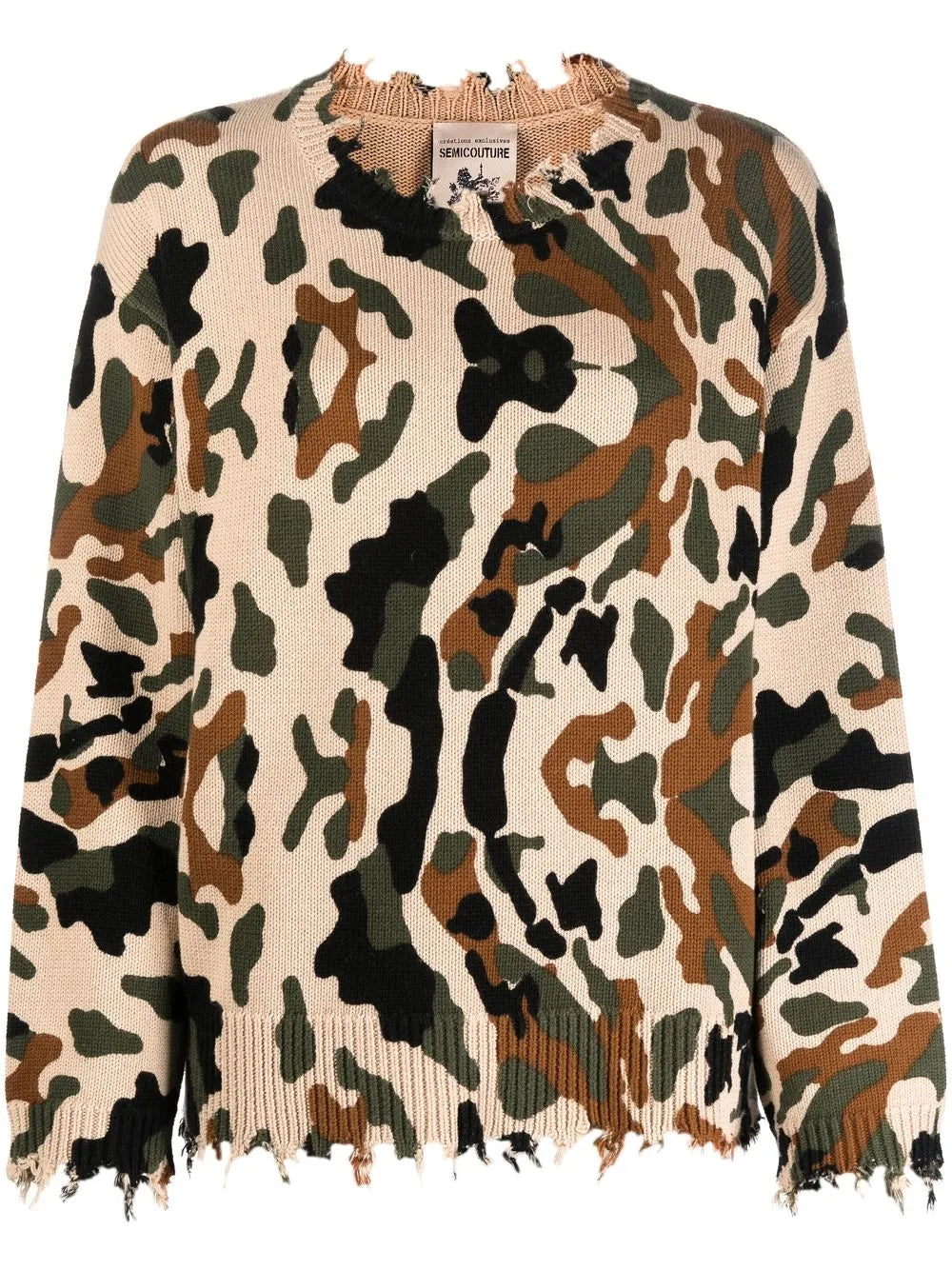 Camouflage Jersey-Knit Jumper