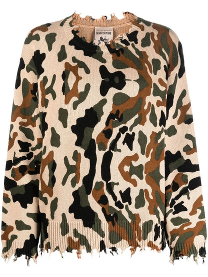 Camouflage Jersey-Knit Jumper
