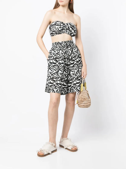 Geometric-Print Bermuda Shorts