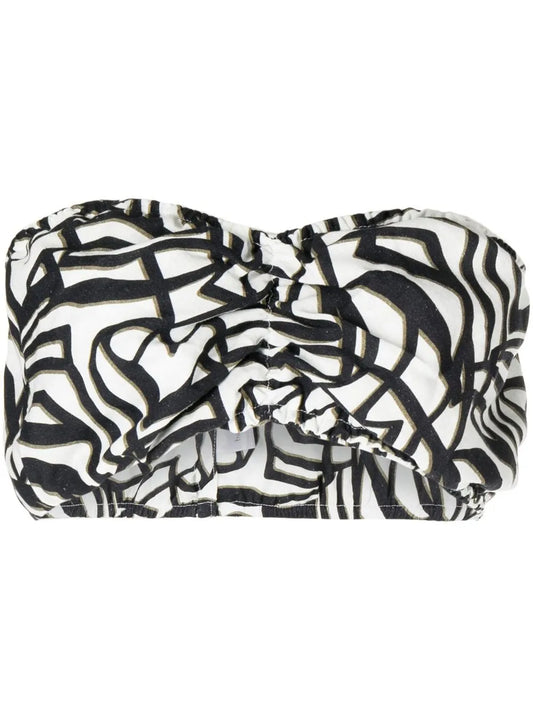 Geometric-Print Bandeau Top