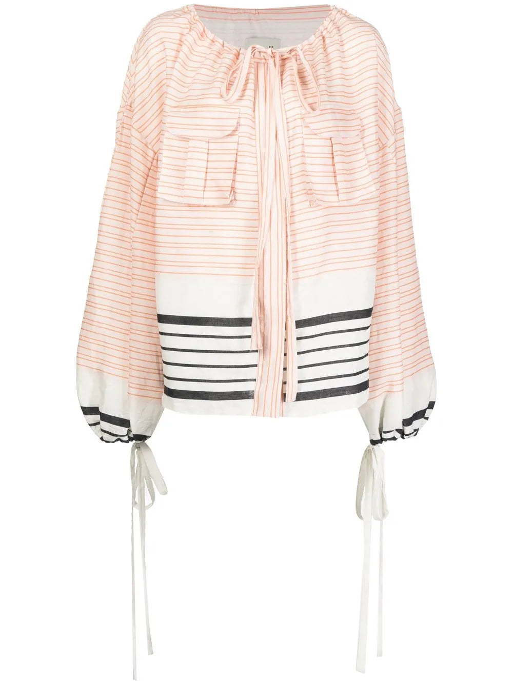 Aida Striped Flared Blouse