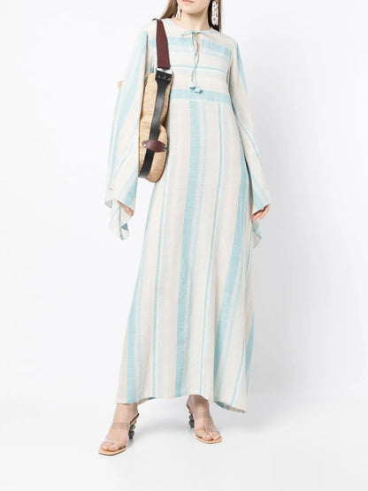 Striped Maxi Shirt Dress