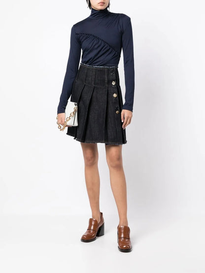 High-Waisted Pleated Skirt