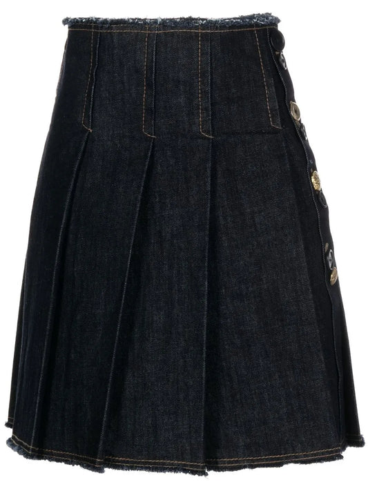 High-Waisted Pleated Skirt