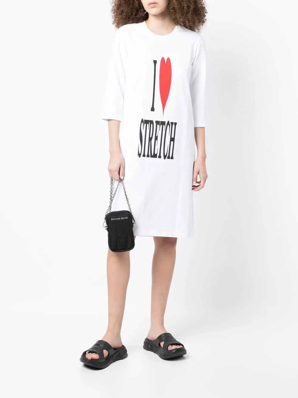 Slogan-Print Longline T-Shirt