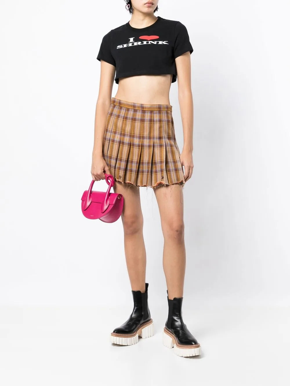 Slogan-Print Cropped T-Shirt