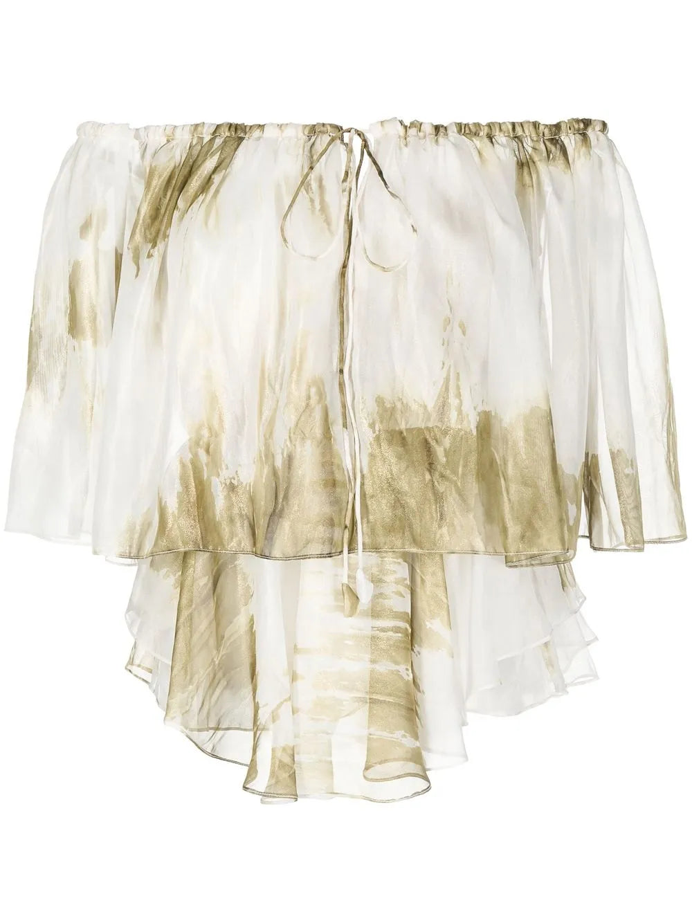 Off-Shoulder Tie-Dye Blouse