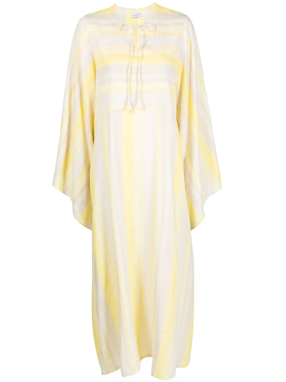 Striped Tie-Fastening Kaftan Dress