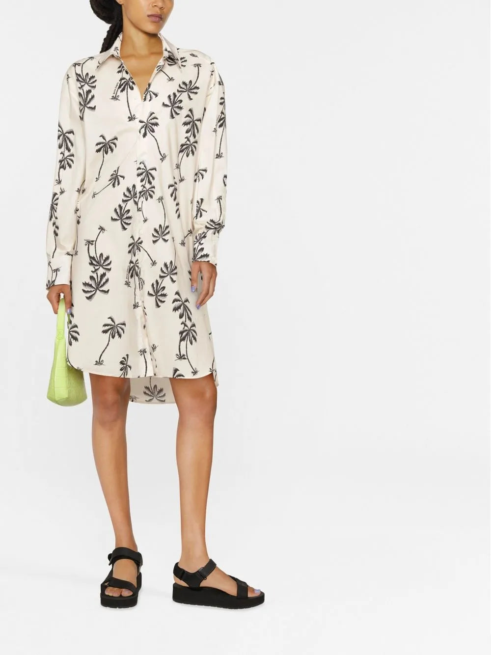 Graphic-Print Cotton Shirt Dress